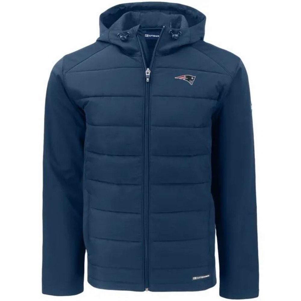 New England Patriots Men's XL Cutter & Buck Evoke PrimaLoft Hybrid Hooded Jacket
